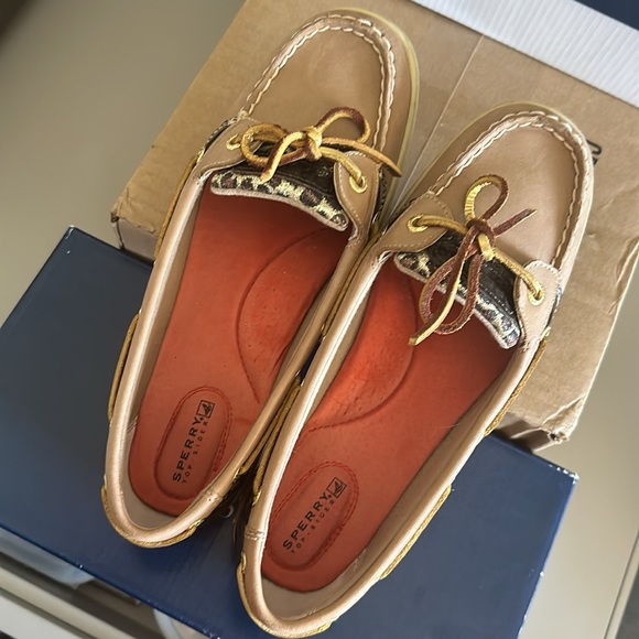 Sperry Top Sider Angelfish 9102815 Women’s Sequin Leopard Boat Shoes Size 8.5 - Picture 6 of 11